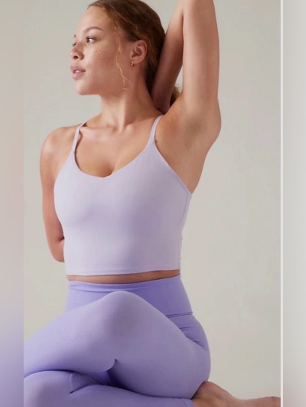 Athleta Elation Longline Sports Bra Violet Cup A-C, size XS, like new!